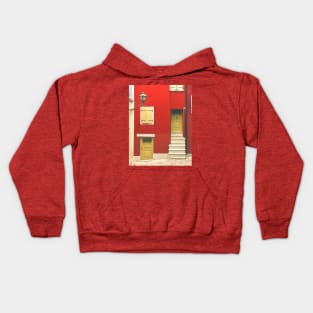 Red Mediterranean Facade Kids Hoodie